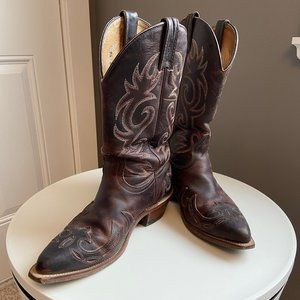 BOULET Ladies Rough Rider Sonora Cowboy Toe Boots Size 9.5